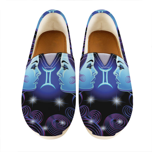 Dark Gemini Zodiac Sign Print Casual Shoes