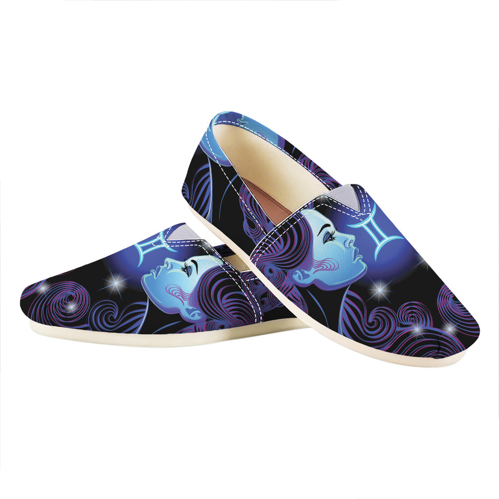 Dark Gemini Zodiac Sign Print Casual Shoes