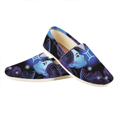 Dark Gemini Zodiac Sign Print Casual Shoes