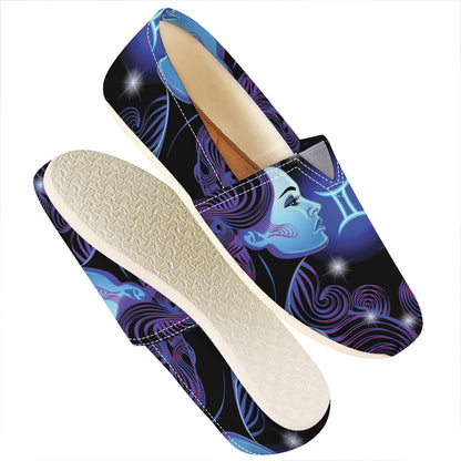 Dark Gemini Zodiac Sign Print Casual Shoes