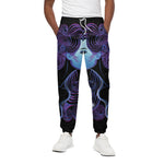 Dark Gemini Zodiac Sign Print Cotton Pants