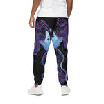 Dark Gemini Zodiac Sign Print Cotton Pants