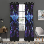 Dark Gemini Zodiac Sign Print Curtain