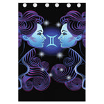 Dark Gemini Zodiac Sign Print Curtain