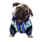 Dark Gemini Zodiac Sign Print Dog Zip Up Hoodie