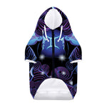 Dark Gemini Zodiac Sign Print Dog Zip Up Hoodie