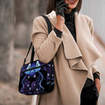 Dark Gemini Zodiac Sign Print Double Strap Bible Bag