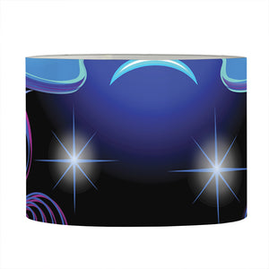 Dark Gemini Zodiac Sign Print Drum Lamp Shade