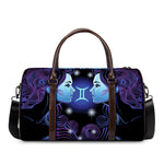 Dark Gemini Zodiac Sign Print Duffle Bag