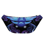 Dark Gemini Zodiac Sign Print Fanny Pack