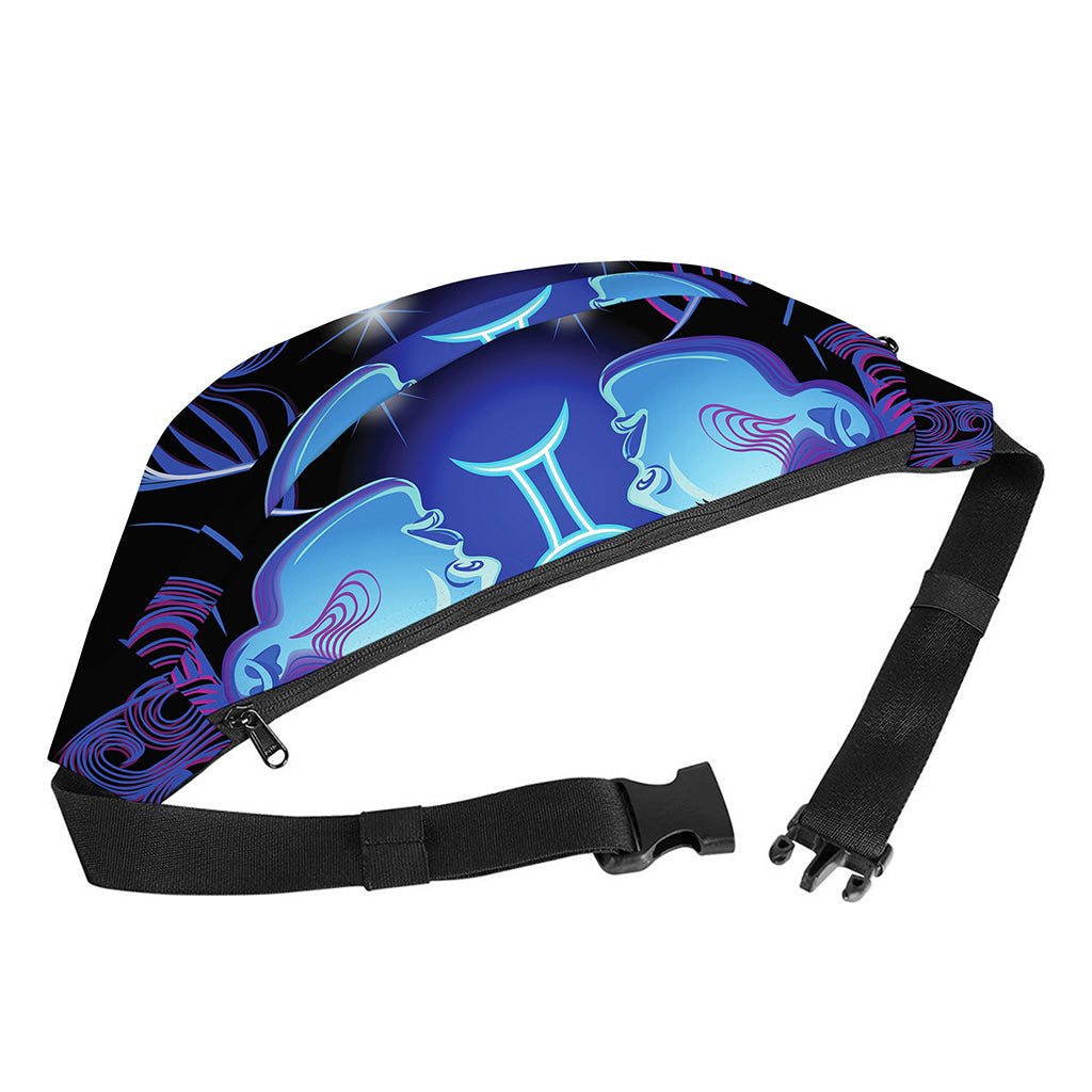 Dark Gemini Zodiac Sign Print Fanny Pack