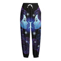 Dark Gemini Zodiac Sign Print Fleece Lined Knit Pants