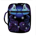 Dark Gemini Zodiac Sign Print Front Pocket Bible Bag