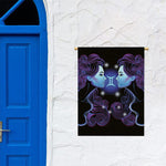 Dark Gemini Zodiac Sign Print Garden Flag