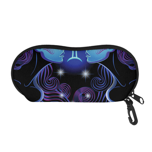 Dark Gemini Zodiac Sign Print Glasses Case