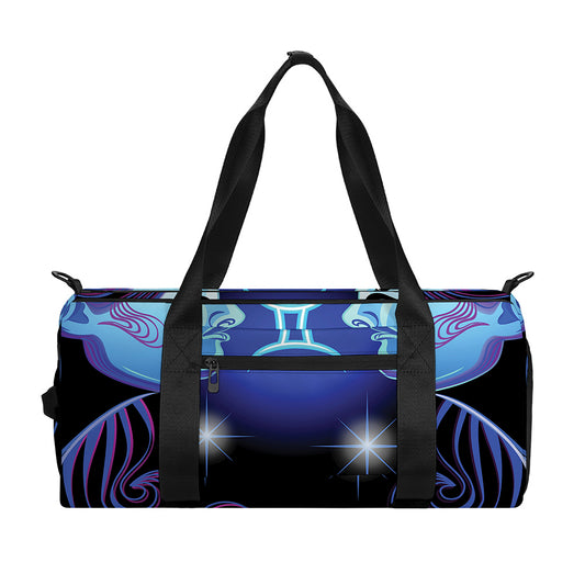 Dark Gemini Zodiac Sign Print Gym Bag