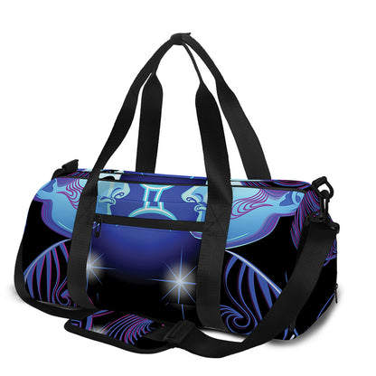Dark Gemini Zodiac Sign Print Gym Bag