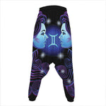 Dark Gemini Zodiac Sign Print Hammer Pants