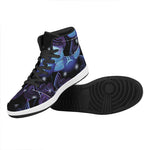 Dark Gemini Zodiac Sign Print High Top Leather Sneakers