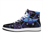 Dark Gemini Zodiac Sign Print High Top Leather Sneakers