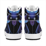 Dark Gemini Zodiac Sign Print High Top Leather Sneakers