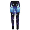 Dark Gemini Zodiac Sign Print High-Waisted Pocket Leggings