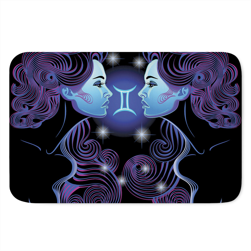 Dark Gemini Zodiac Sign Print Indoor Door Mat