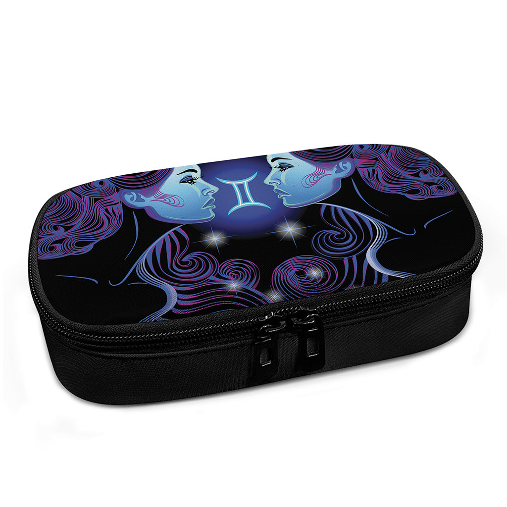 Dark Gemini Zodiac Sign Print Insulin Cooler Travel Case