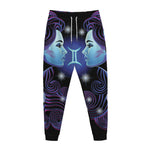 Dark Gemini Zodiac Sign Print Jogger Pants