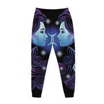 Dark Gemini Zodiac Sign Print Jogger Pants