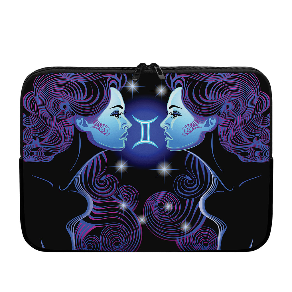 Dark Gemini Zodiac Sign Print Laptop Sleeve