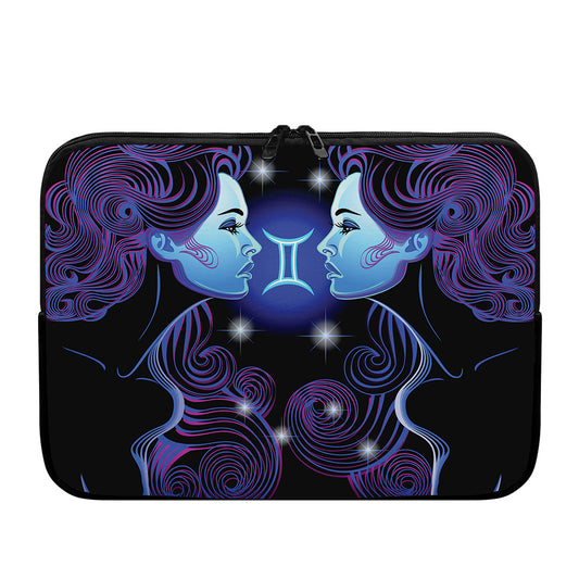 Dark Gemini Zodiac Sign Print Laptop Sleeve