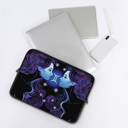 Dark Gemini Zodiac Sign Print Laptop Sleeve
