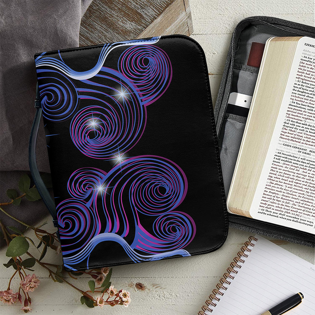Dark Gemini Zodiac Sign Print Leather Bible Cover
