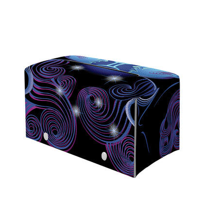Dark Gemini Zodiac Sign Print Leather Tissue Box Cover