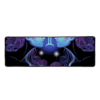 Dark Gemini Zodiac Sign Print Long Kitchen Mat