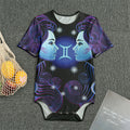 Dark Gemini Zodiac Sign Print Men's Bodysuit