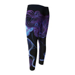 Dark Gemini Zodiac Sign Print Men's Compression Pants