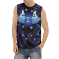 Dark Gemini Zodiac Sign Print Men's Fitness Tank Top