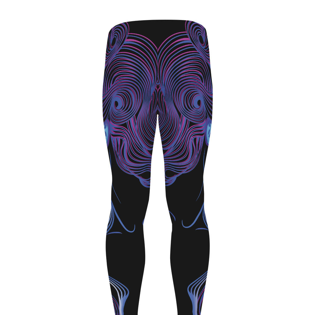 Dark Gemini Zodiac Sign Print Men's leggings