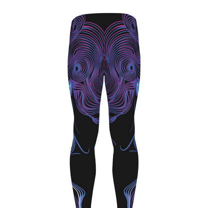 Dark Gemini Zodiac Sign Print Men's leggings