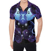 Dark Gemini Zodiac Sign Print Men's Shirt