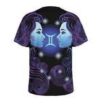 Dark Gemini Zodiac Sign Print Men's Sports T-Shirt