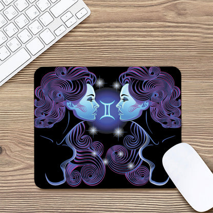 Dark Gemini Zodiac Sign Print Mouse Pad