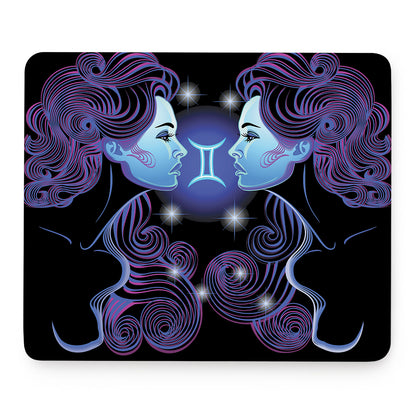 Dark Gemini Zodiac Sign Print Mouse Pad