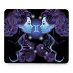 Dark Gemini Zodiac Sign Print Mouse Pad