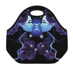 Dark Gemini Zodiac Sign Print Neoprene Lunch Bag