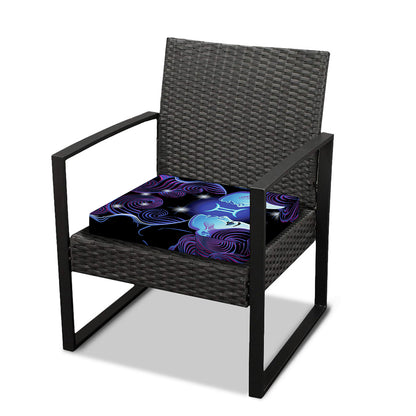 Dark Gemini Zodiac Sign Print Outdoor Seat Cushion Cover