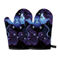 Dark Gemini Zodiac Sign Print Oven Mitts