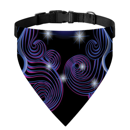 Dark Gemini Zodiac Sign Print Over The Collar Dog Bandana